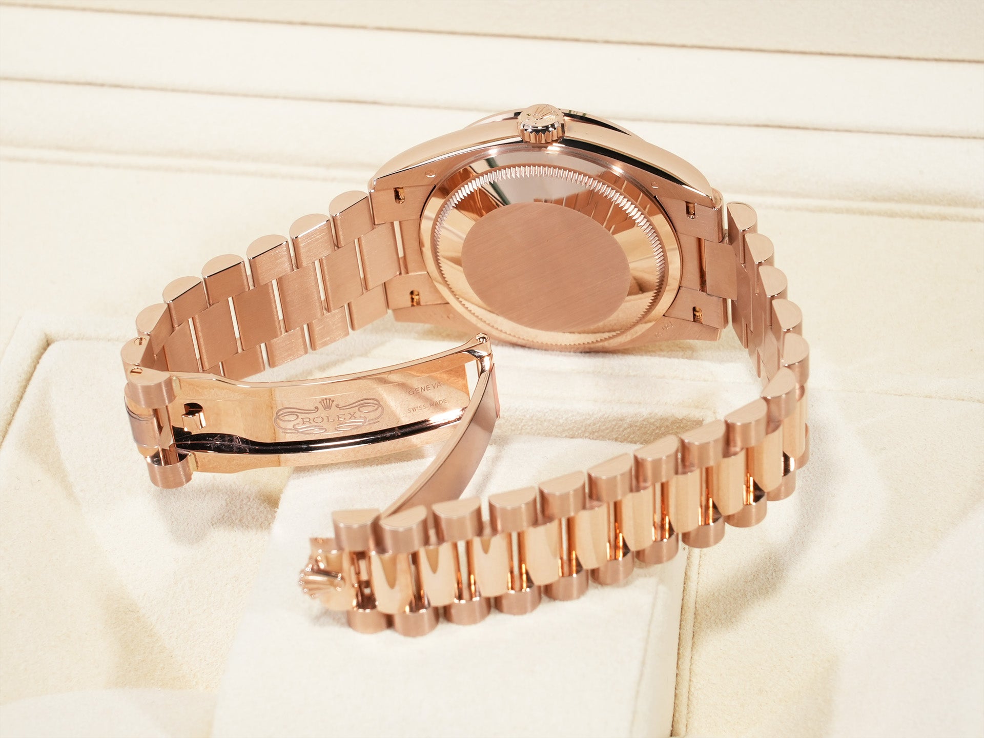 ロレックス デイデイト36 Ref.128345RBR エバーローズゴールド アイゼンキーゼル文字盤 未使用 LP6JCLAC