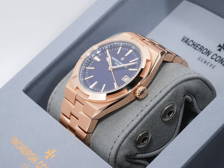ヴァシュロンコンスタンタン オーヴァーシーズ オートマティック Ref.4520V/210R-B705 ピンクゴールド ブルー文字盤 美品 wgkfzx8r