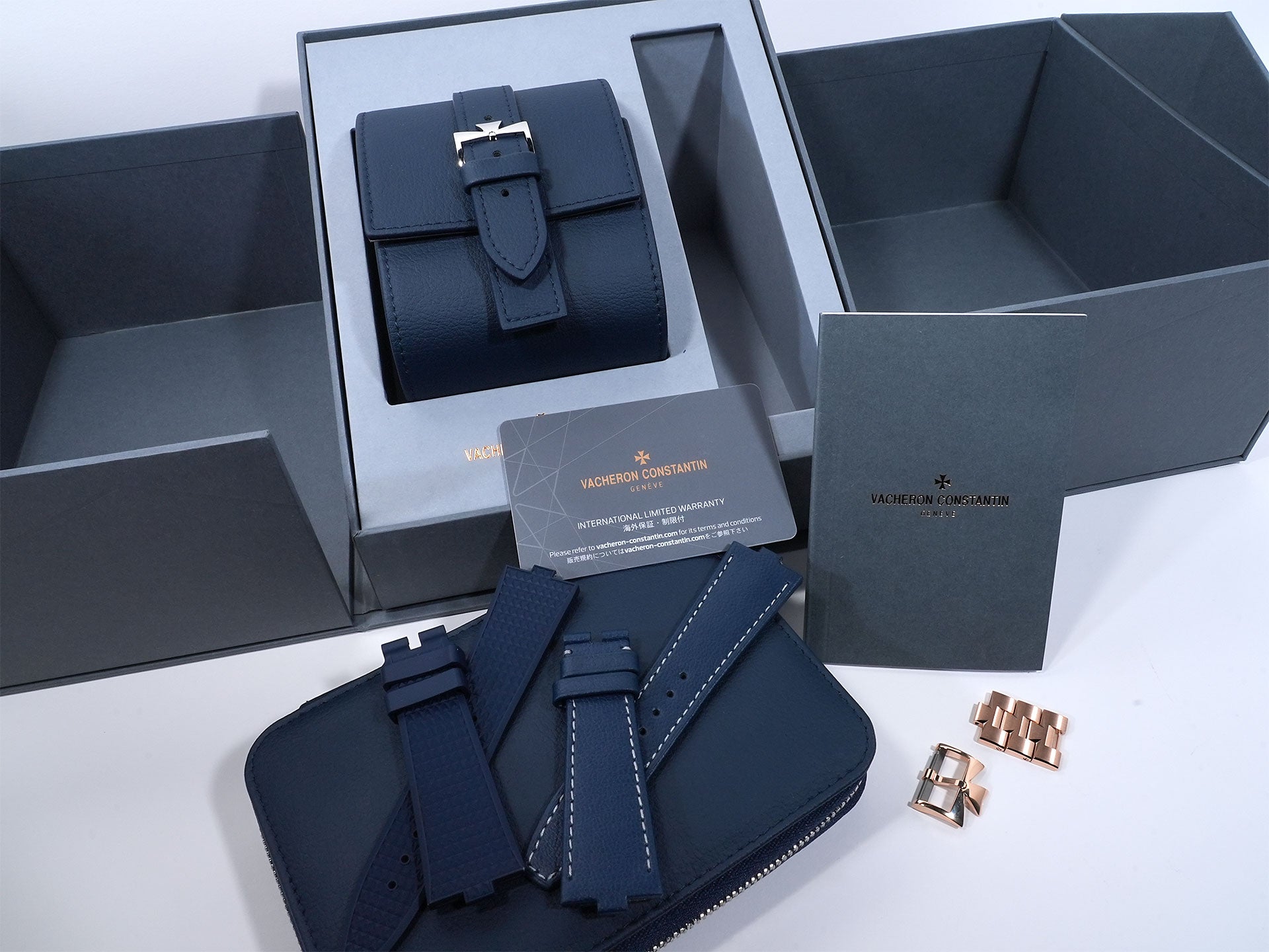 ヴァシュロンコンスタンタン オーヴァーシーズ オートマティック Ref.4520V/210R-B705 ピンクゴールド ブルー文字盤 美品 wgkfzx8r