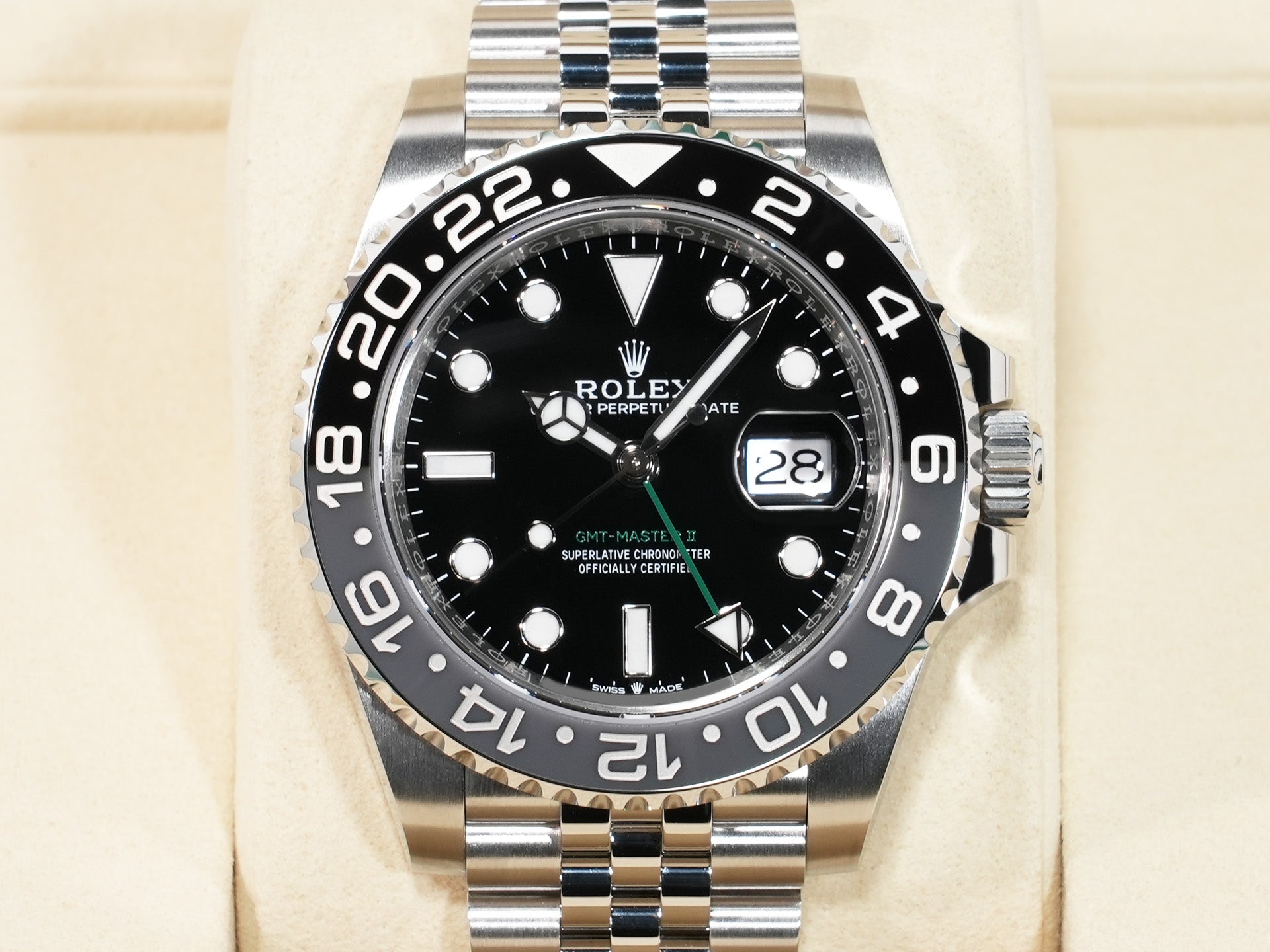 ロレックス GMTマスターII Ref.126710GRNR ステンレススチール ブラック文字盤 ジュビリーブレスレット 未使用 vypqgjpu