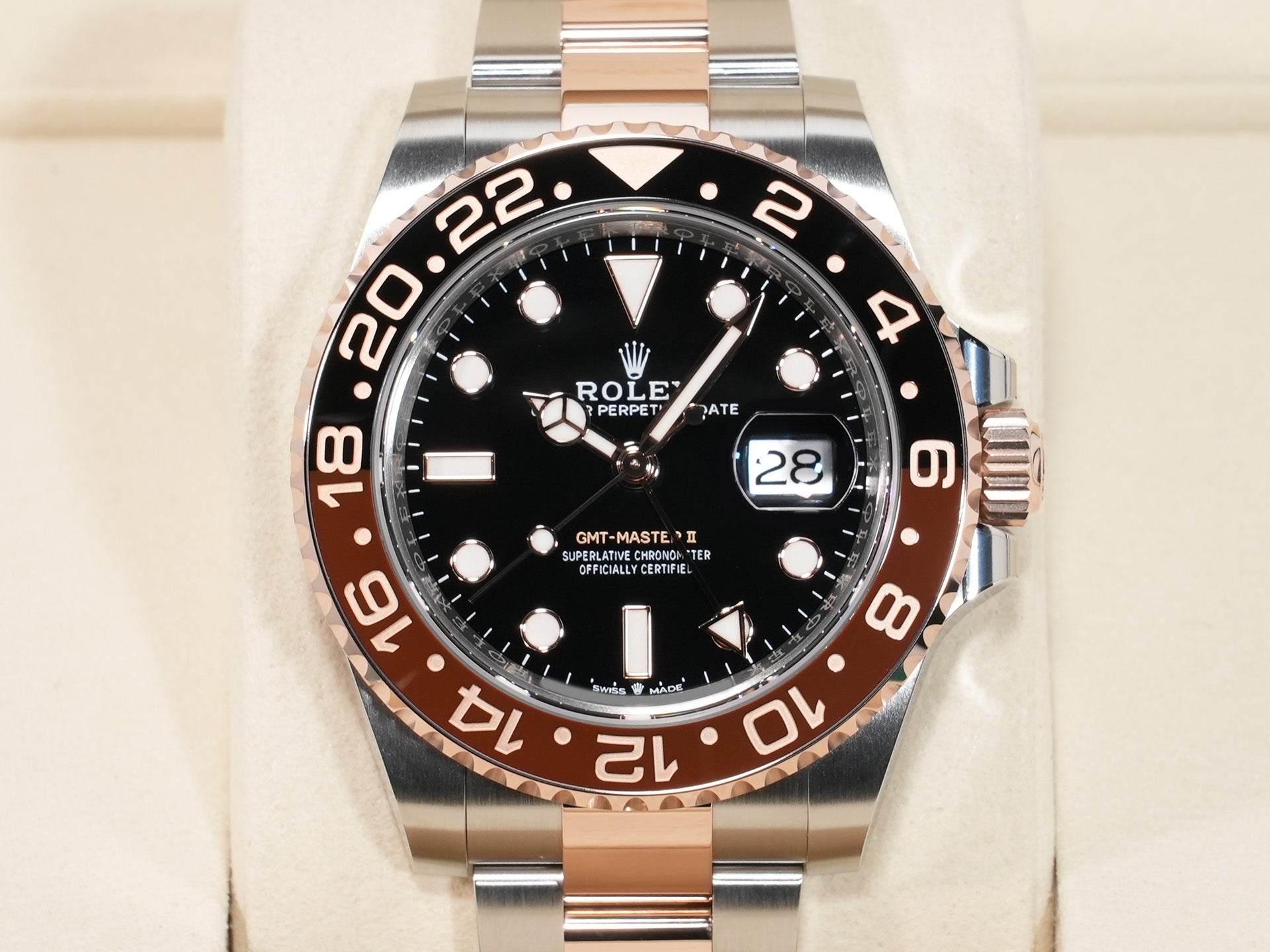 ロレックス GMTマスターII Ref.126711CHNR ステンレススチール/エバーローズゴールド ブラック文字盤 オイスターブレスレット 未使用 zg7npchm