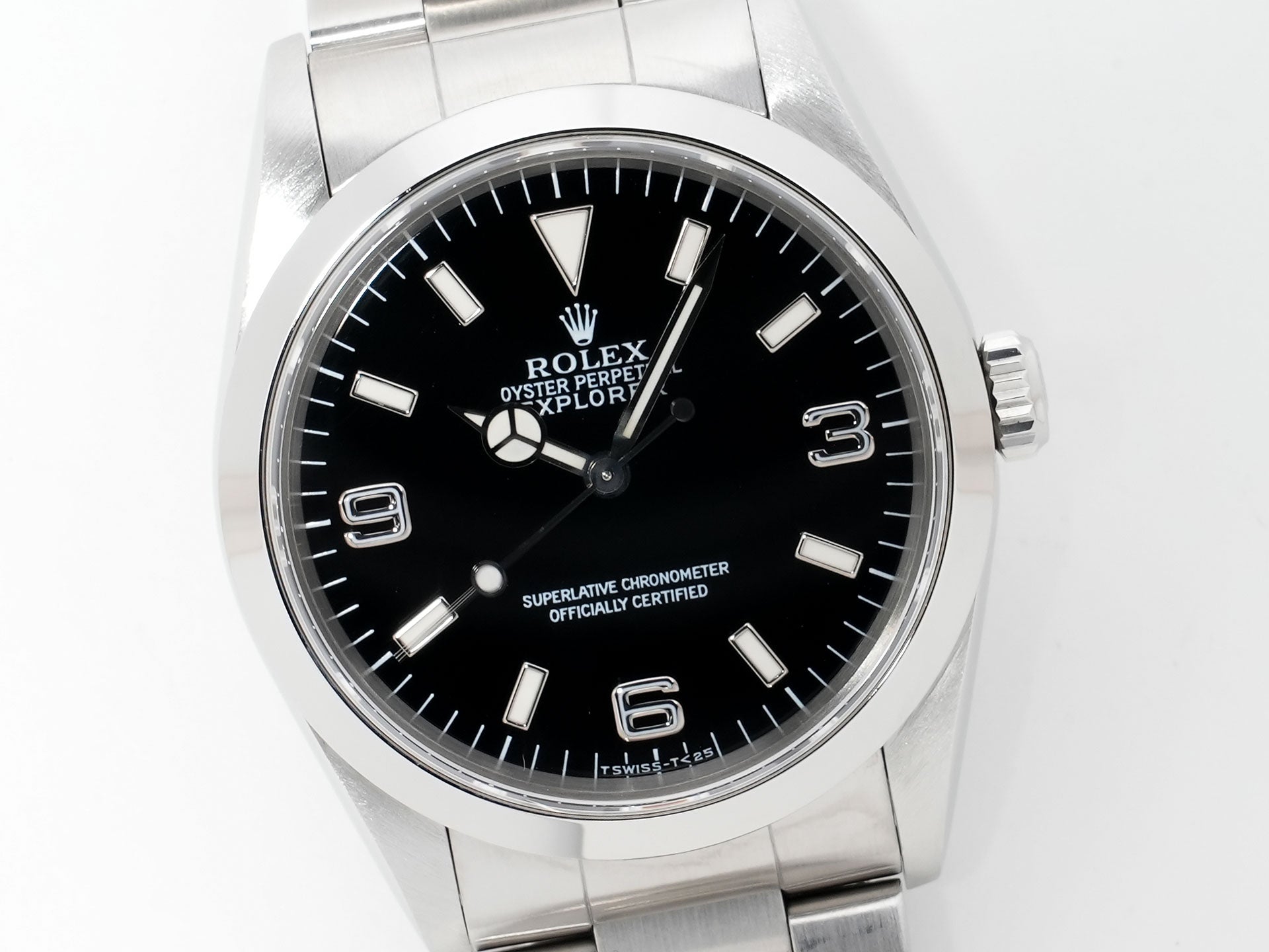 ロレックス エクスプローラーI Ref.14270 ステンレススチール ブラック文字盤 オイスターブレスレット 美中古 yufh2dir
