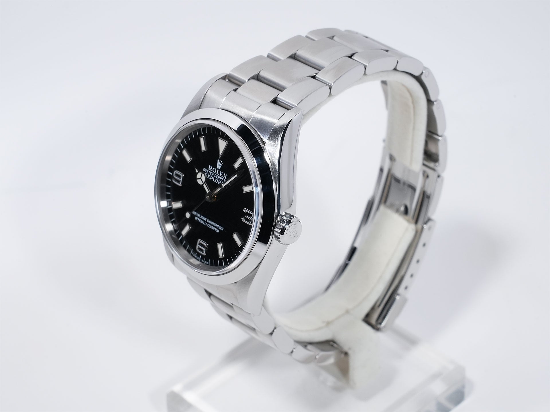 ロレックス エクスプローラーI Ref.14270 ステンレススチール ブラック文字盤 オイスターブレスレット 美中古 yufh2dir