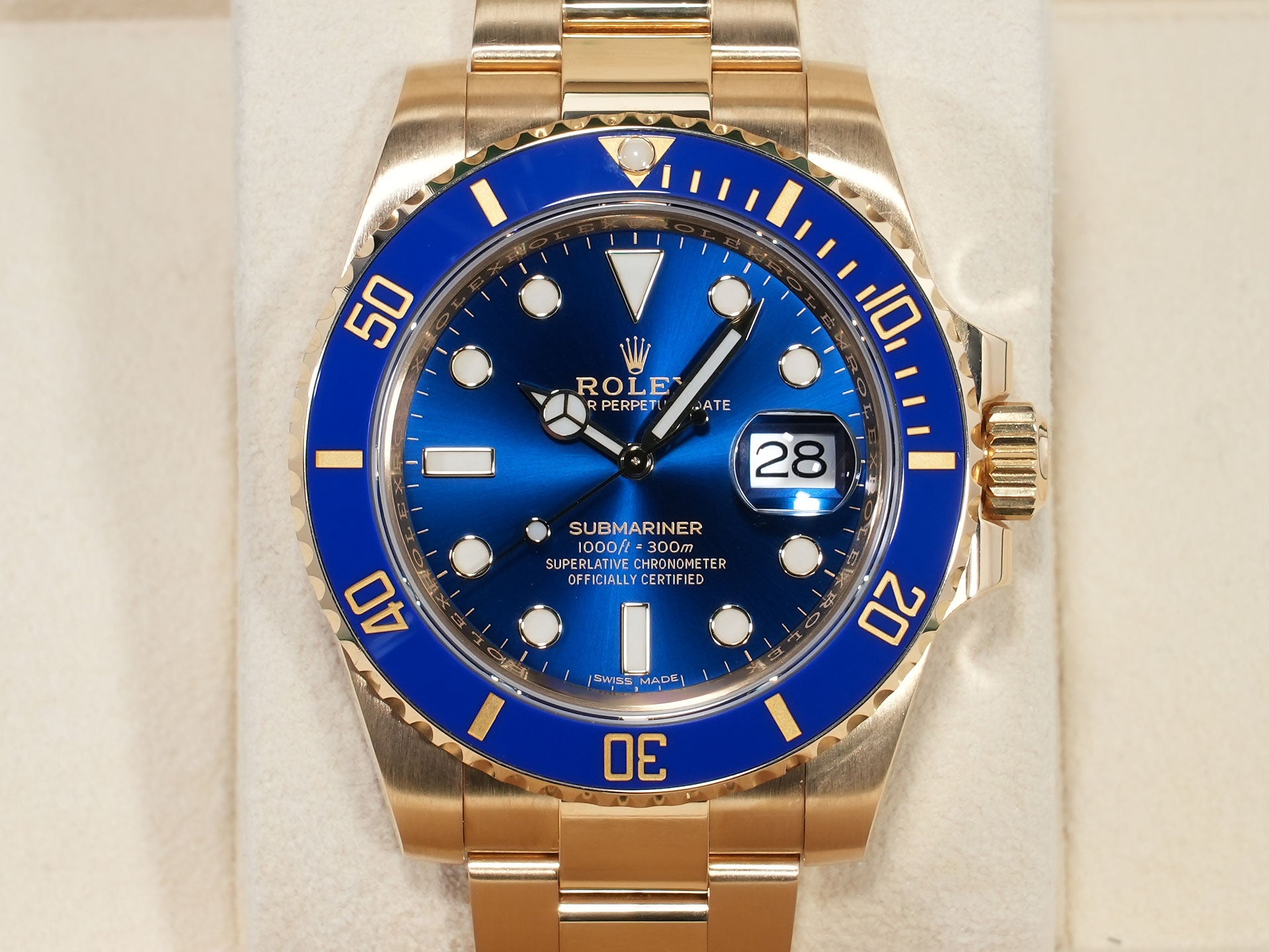 ロレックス サブマリーナー デイト Ref.116618LB イエローゴールド ブルー文字盤 美中古 dapm8mv4
