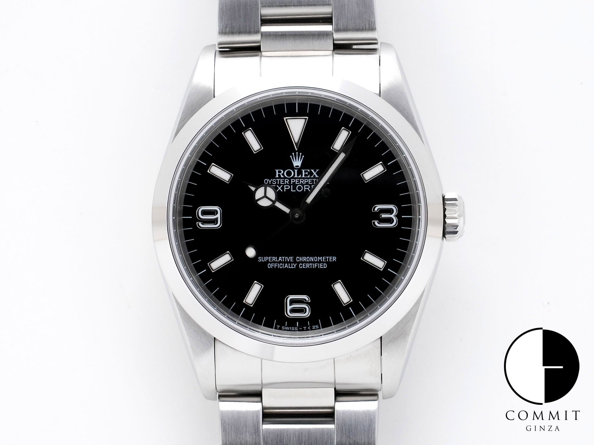 ロレックス エクスプローラーI Ref.14270 ステンレススチール ブラック文字盤 オイスターブレスレット 美中古 4wmtmffw