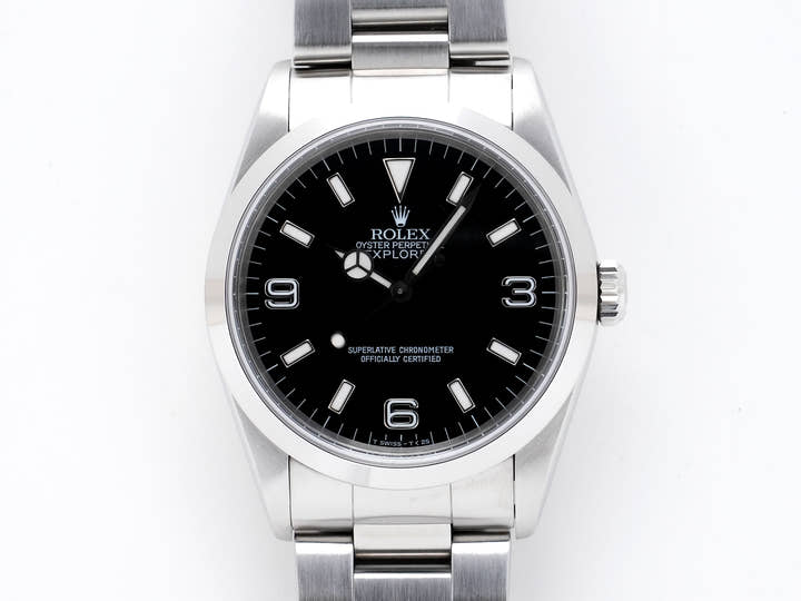 ロレックス エクスプローラーI Ref.14270 ステンレススチール ブラック文字盤 オイスターブレスレット 美中古 4wmtmffw