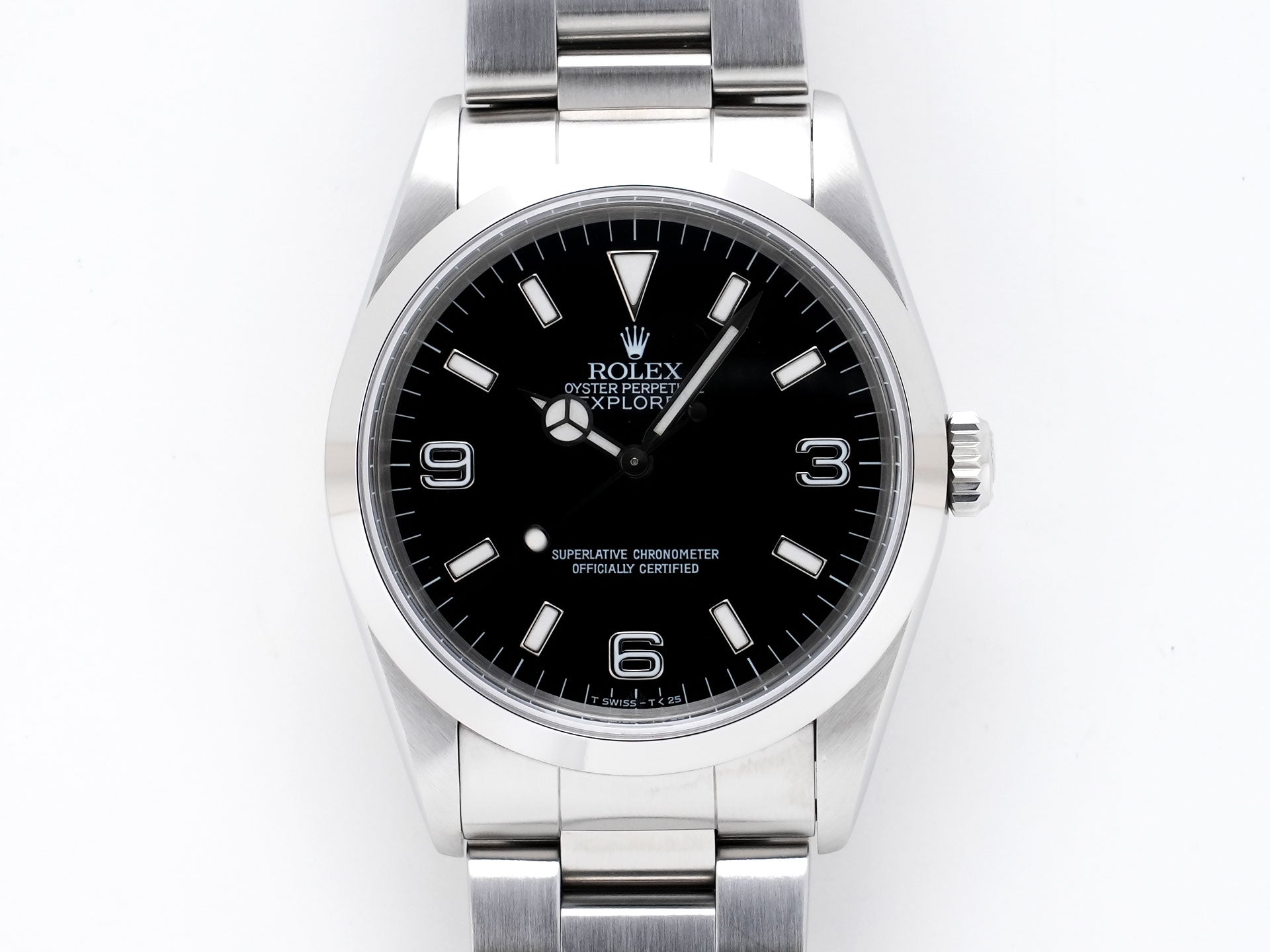 ロレックス エクスプローラーI Ref.14270 ステンレススチール ブラック文字盤 オイスターブレスレット 美中古 4wmtmffw