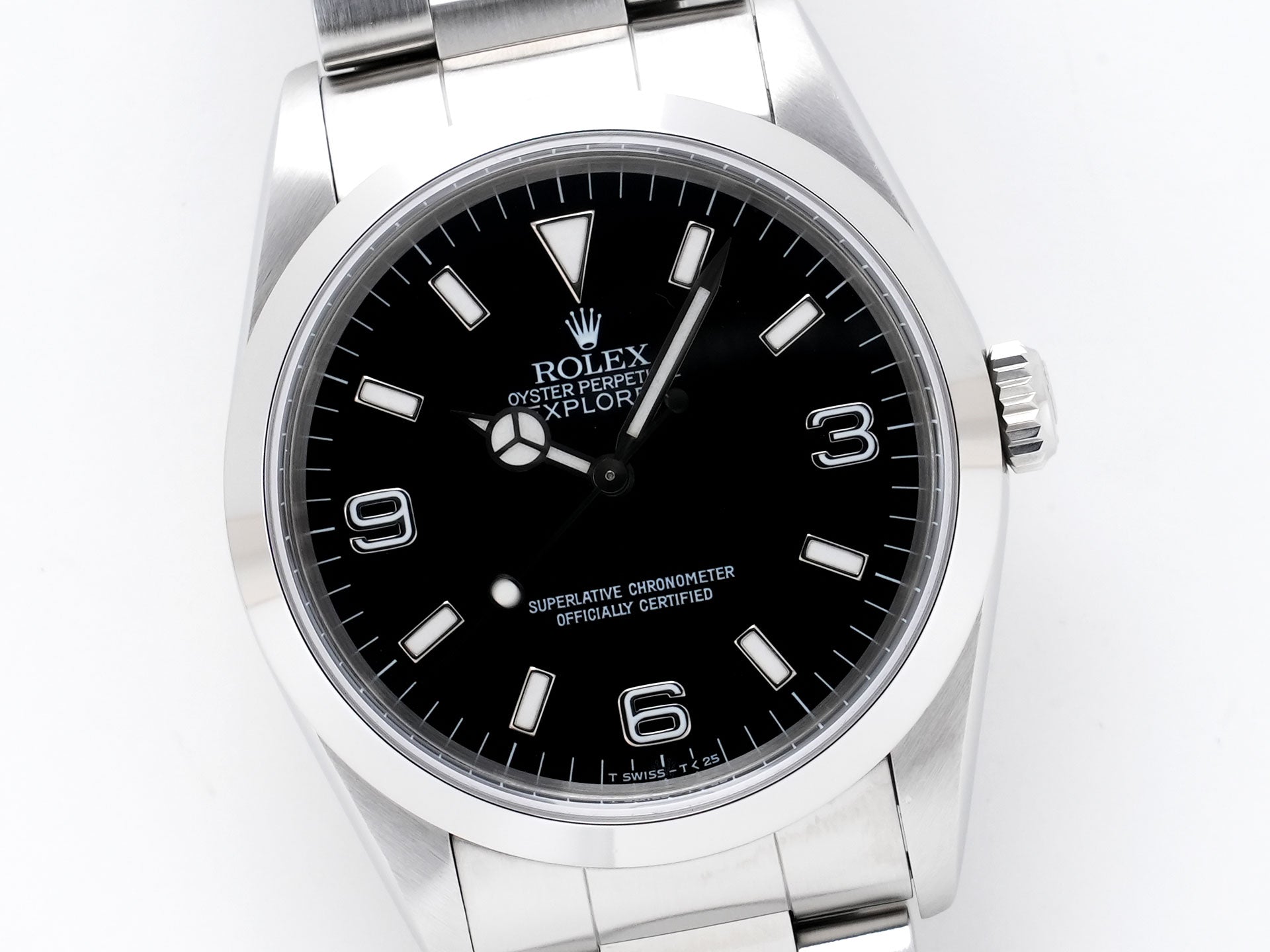 ロレックス エクスプローラーI Ref.14270 ステンレススチール ブラック文字盤 オイスターブレスレット 美中古 4wmtmffw