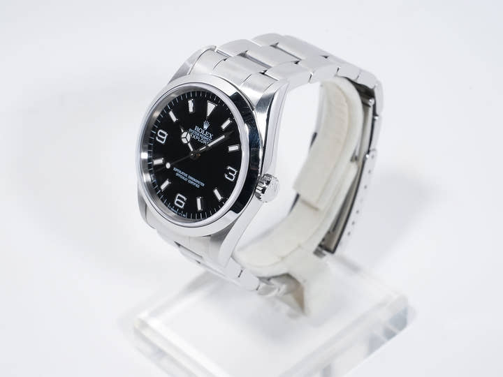 ロレックス エクスプローラーI Ref.14270 ステンレススチール ブラック文字盤 オイスターブレスレット 美中古 4wmtmffw