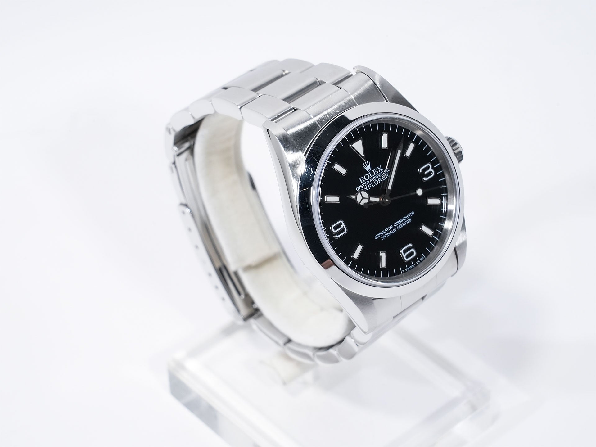 ロレックス エクスプローラーI Ref.14270 ステンレススチール ブラック文字盤 オイスターブレスレット 美中古 4wmtmffw