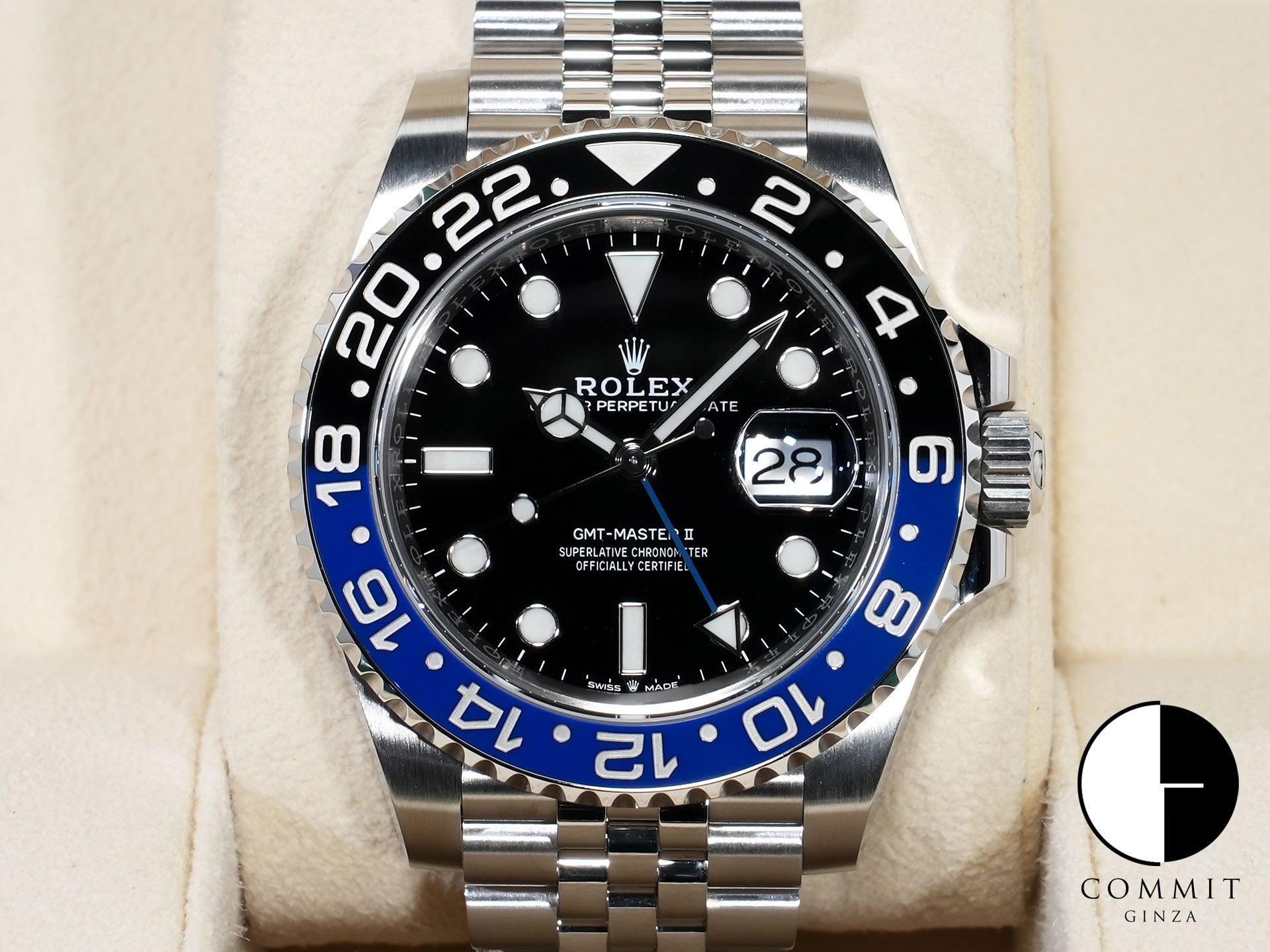 ロレックス GMTマスターII Ref.126710BLNR ステンレススチール ブラック文字盤 ジュビリーブレスレット 美中古 4p2wwvrw