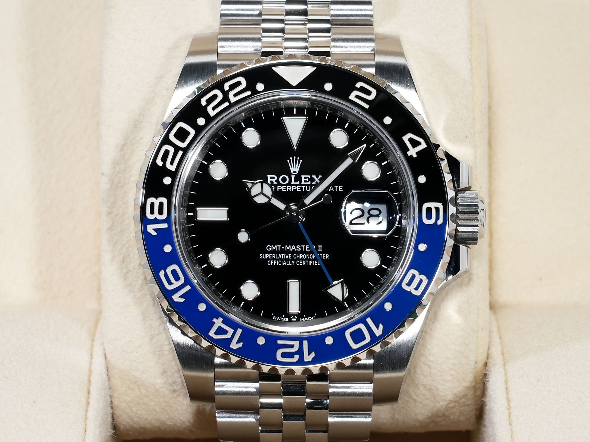 ロレックス GMTマスターII Ref.126710BLNR ステンレススチール ブラック文字盤 ジュビリーブレスレット 美中古 4p2wwvrw