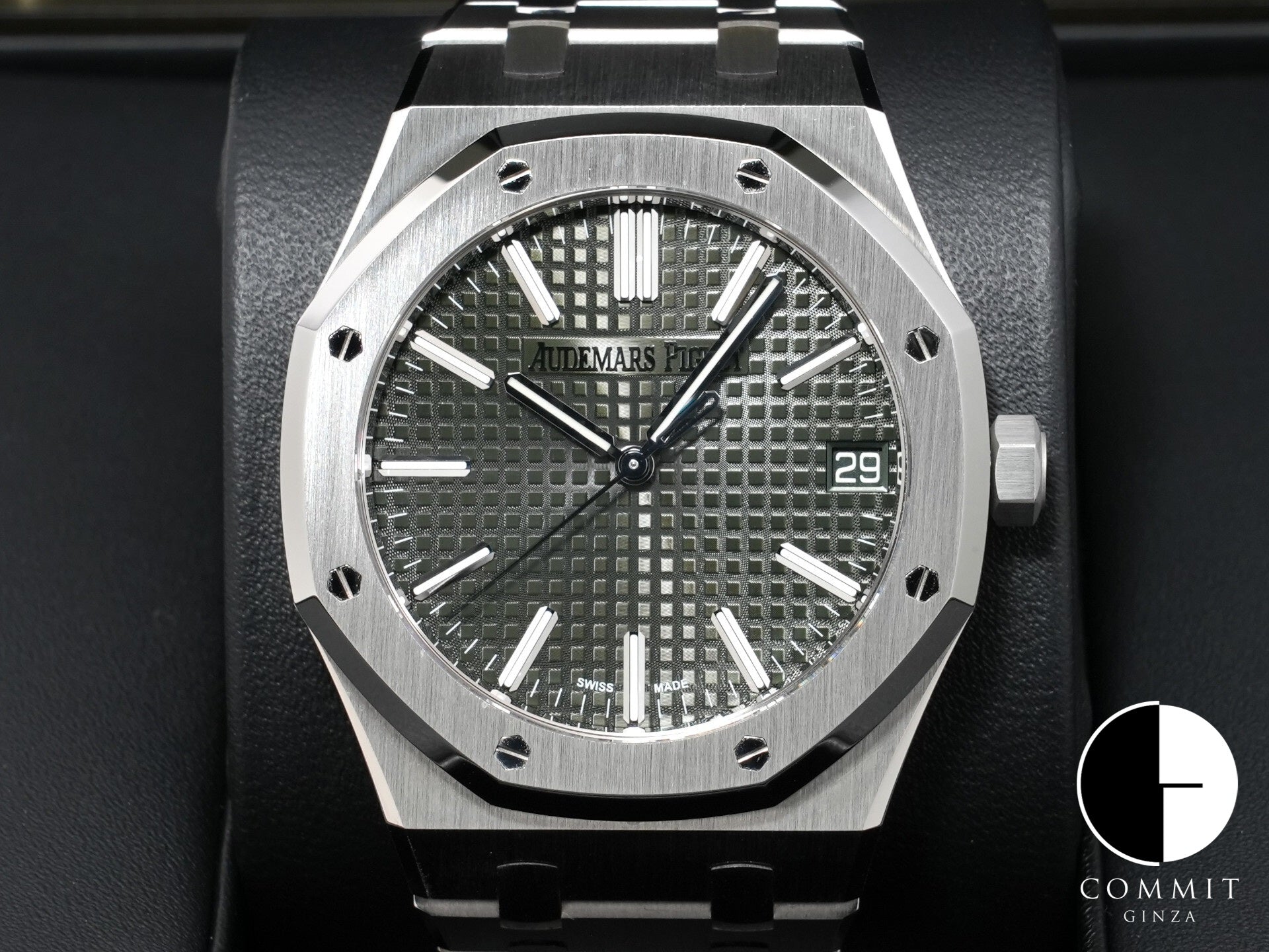 オーデマピゲ ロイヤルオーク Ref.15510ST.OO.1320ST.09 ステンレススチール カーキグリーン文字盤 美品 3hx2m64k