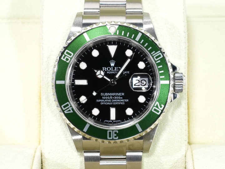 ロレックス サブマリーナー デイト Ref.16610LV ステンレススチール ブラック文字盤 美品 qw75cmr8