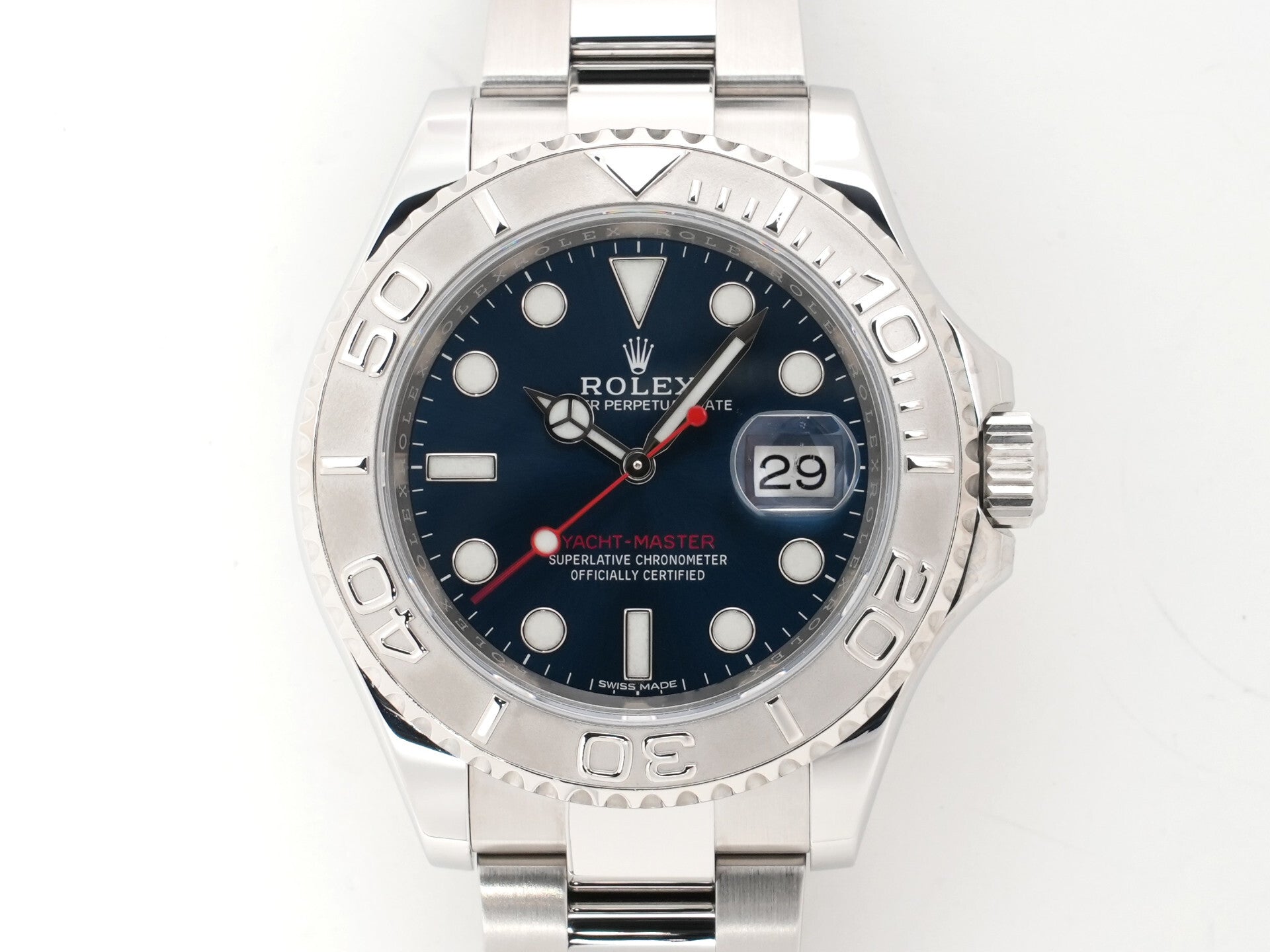 ロレックス ヨットマスター40 Ref.116622 ステンレススチール/プラチナ ブルー文字盤 美中古 hdam735g