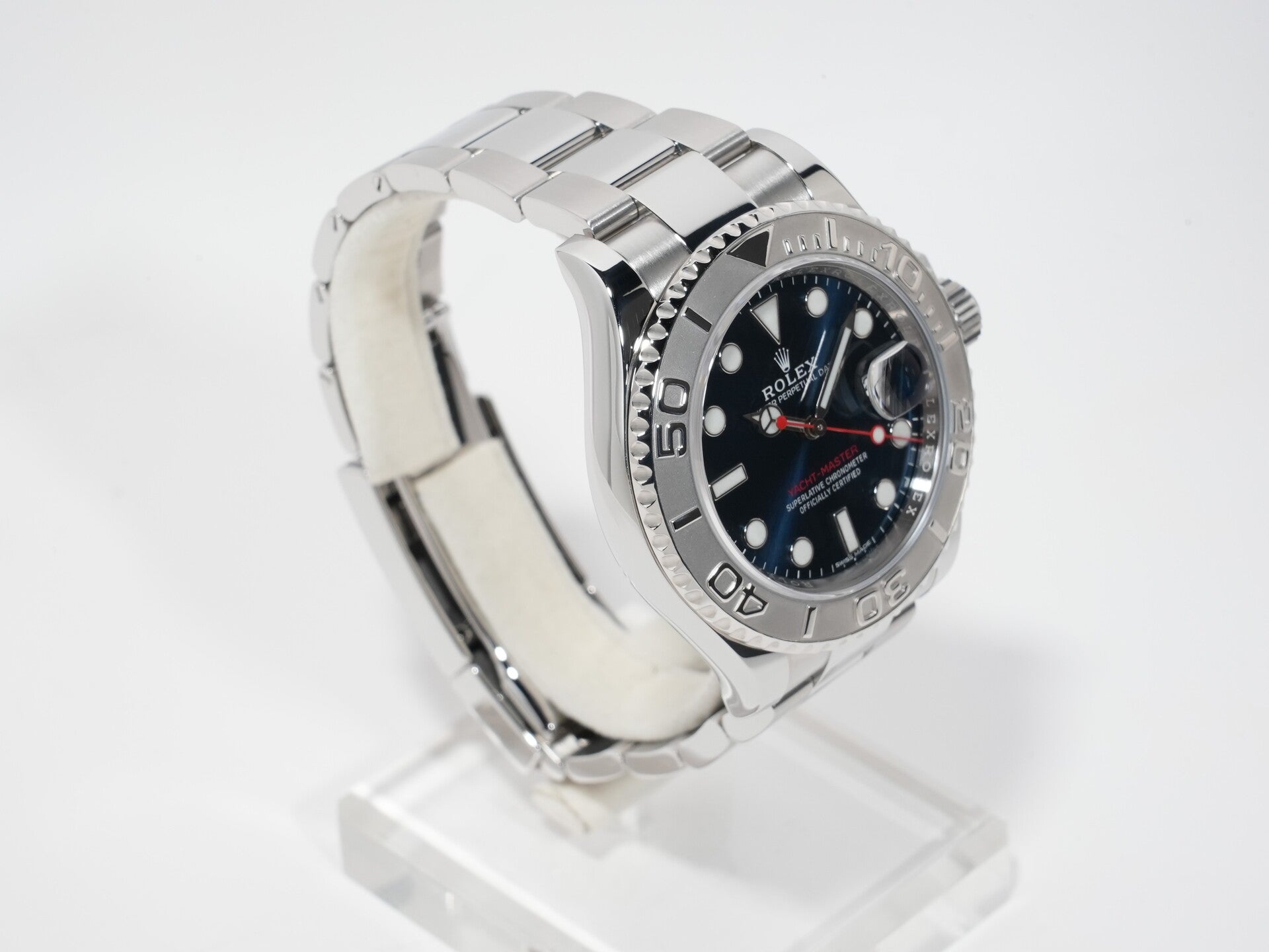 Rolex Yacht-Master 40 Ref. 116622 Stainless Steel/Platinum Blue Dial Used - Excellent Condition hdam735g