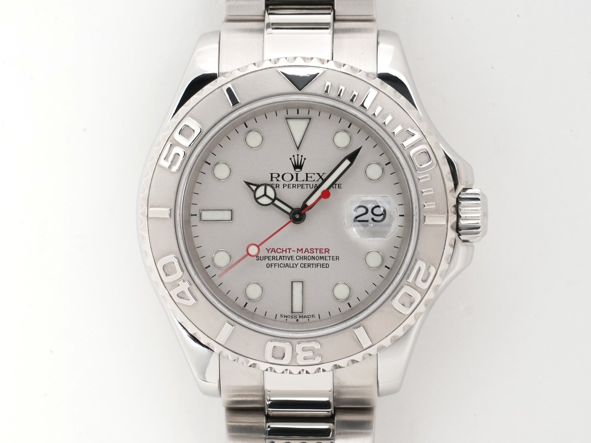 ロレックス ヨットマスター40 Ref.16622 ステンレススチール/プラチナ ロレジウム文字盤 美中古 6mwwhemk