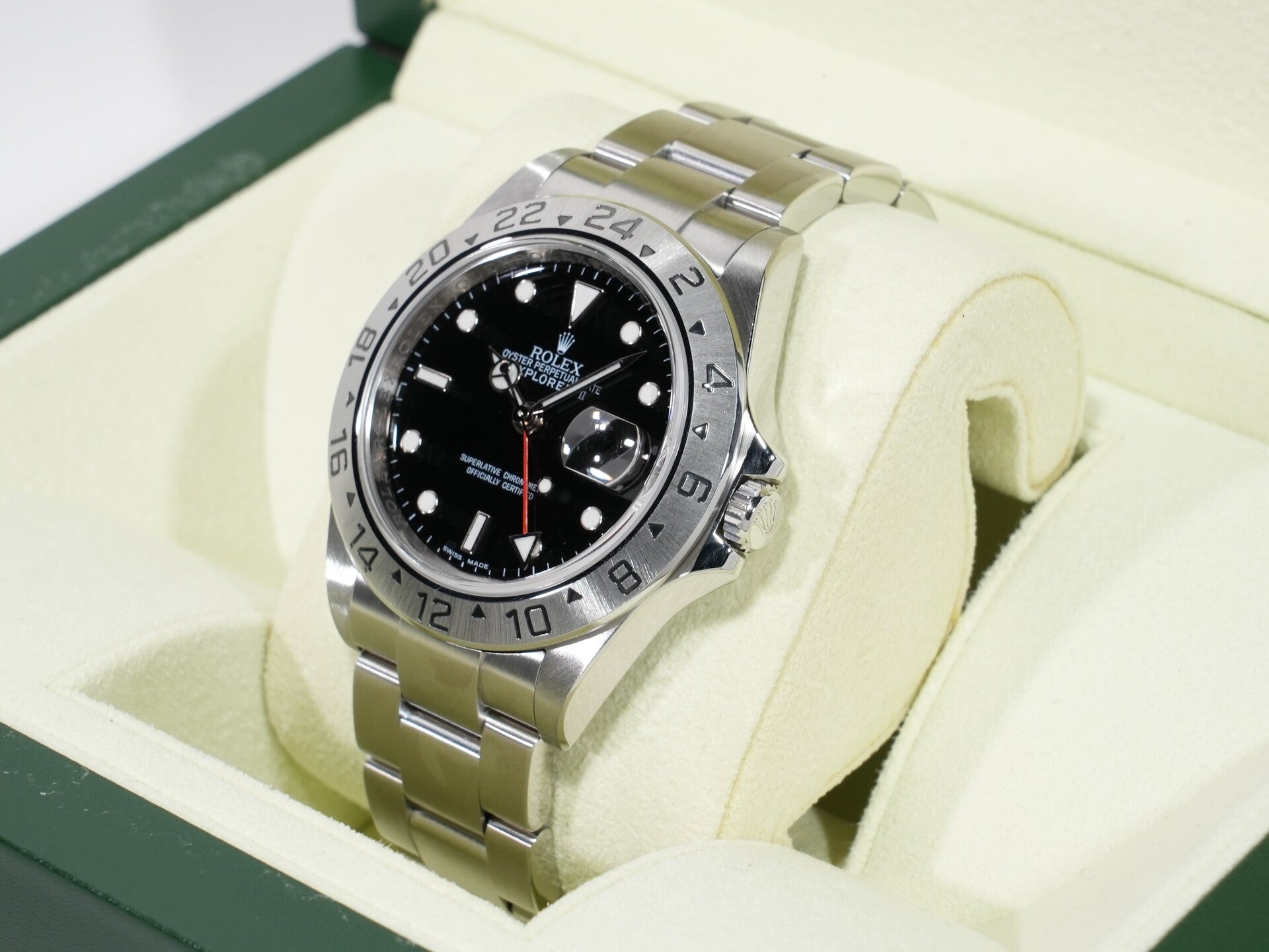 ROLEX Explorer II Ref. 16570 Stainless Steel Black Dial Oyster Bracelet Excellent Used Condition axqjg58u
