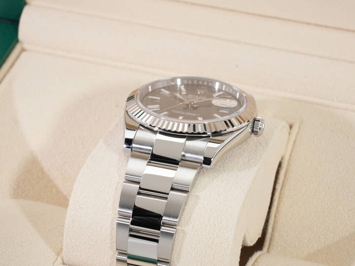 ROLEX Datejust 41 Ref.126334 Stainless Steel/White Gold Slate Dial Oyster Bracelet Excellent Used 6yfsnwvu