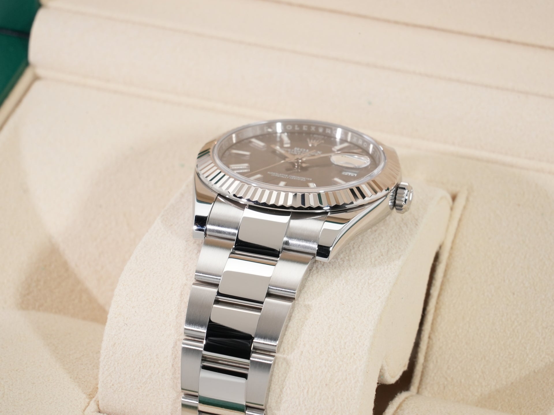 ROLEX Datejust 41 Ref.126334 Stainless Steel/White Gold Slate Dial Oyster Bracelet Excellent Used 6yfsnwvu