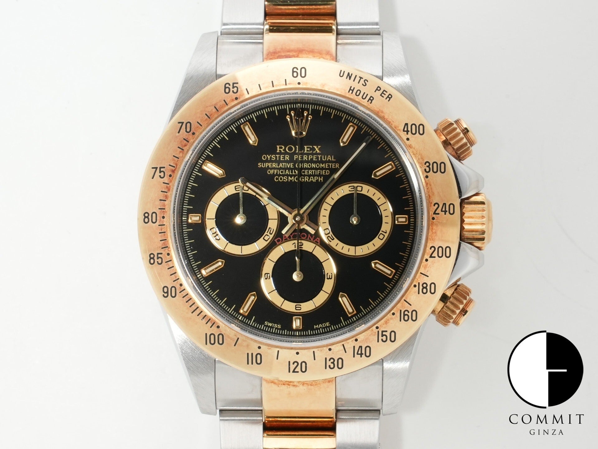 ロレックス デイトナ エルプリメロ Ref.16523 ステンレススチール/イエローゴールド ブラック文字盤 中古 wot27wkt