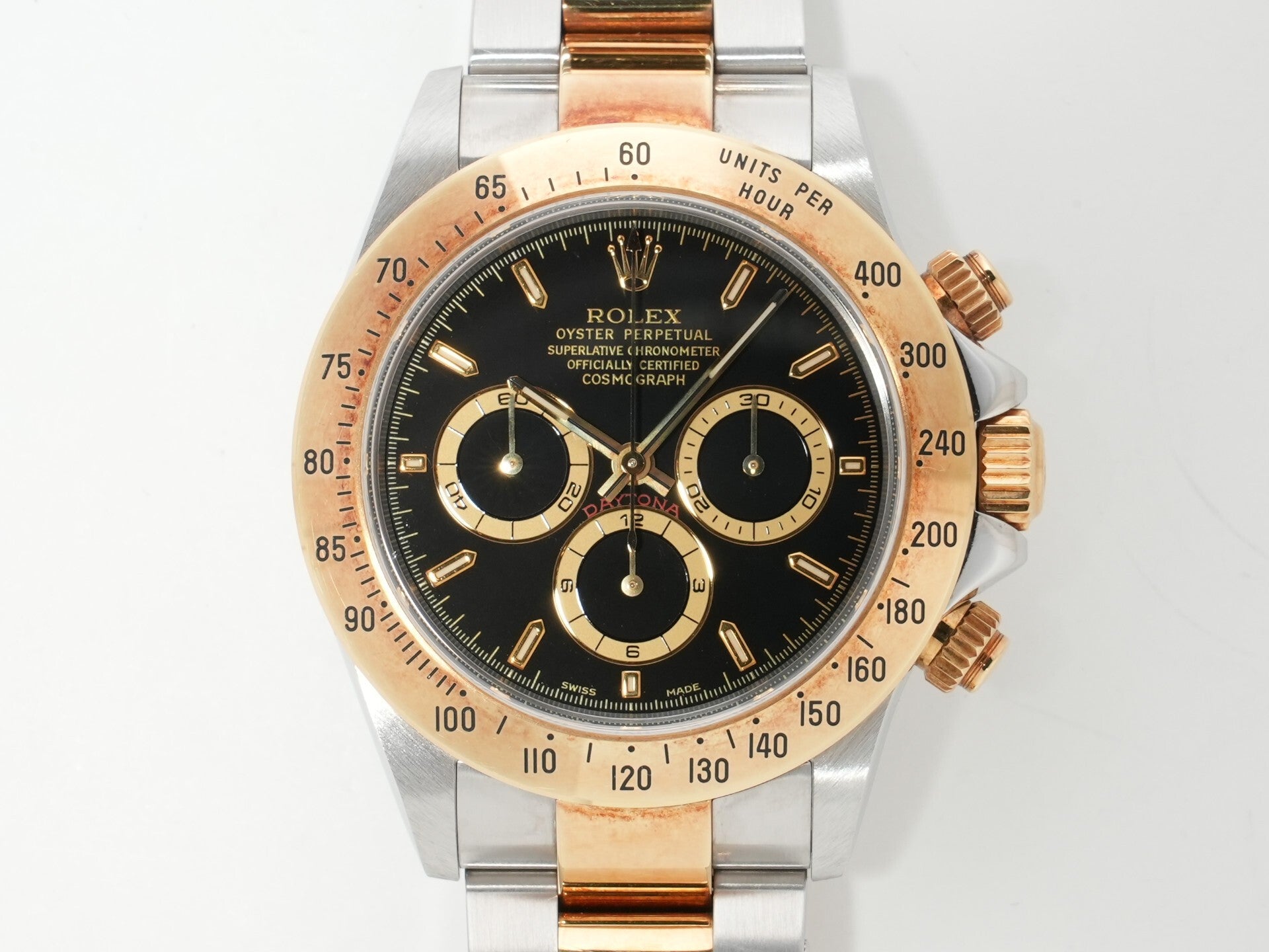 ロレックス デイトナ エルプリメロ Ref.16523 ステンレススチール/イエローゴールド ブラック文字盤 中古 wot27wkt