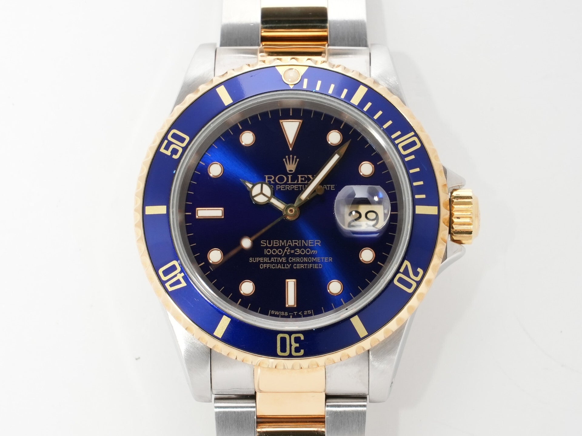 ロレックス サブマリーナー デイト Ref.16613 ステンレススチール/イエローゴールド ブルー文字盤 中古 dequfraj
