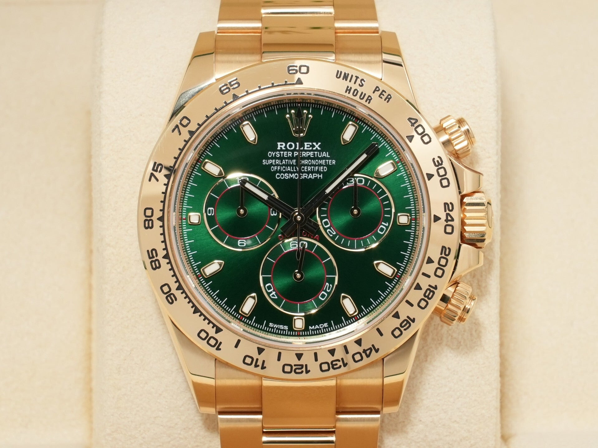 ロレックス デイトナ Ref.116508 イエローゴールド グリーン文字盤 中古 xr2a7z2f