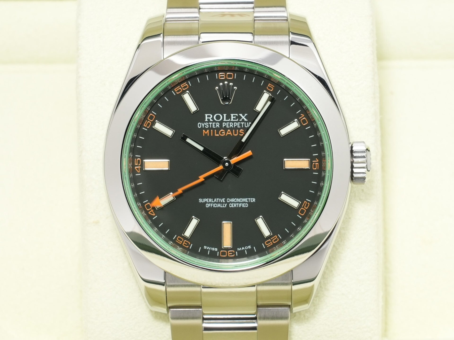 ロレックス ミルガウス Ref.116400GV ステンレススチール ブラック文字盤 中古 w9cn3mnm