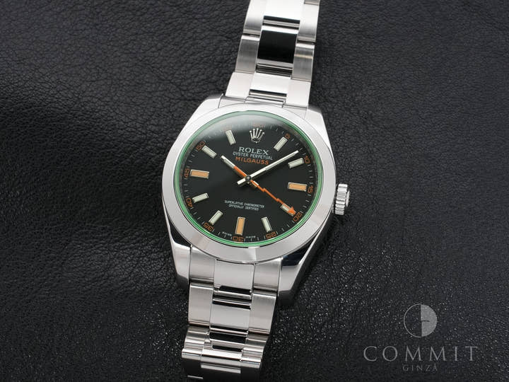 ロレックス ミルガウス Ref.116400GV ステンレススチール ブラック文字盤 中古 w9cn3mnm