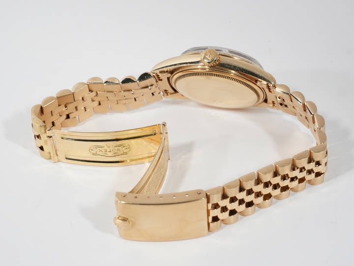 ロレックス デイトジャスト Ref.1601 イエローゴールド ブラック文字盤 中古 9rv23uux