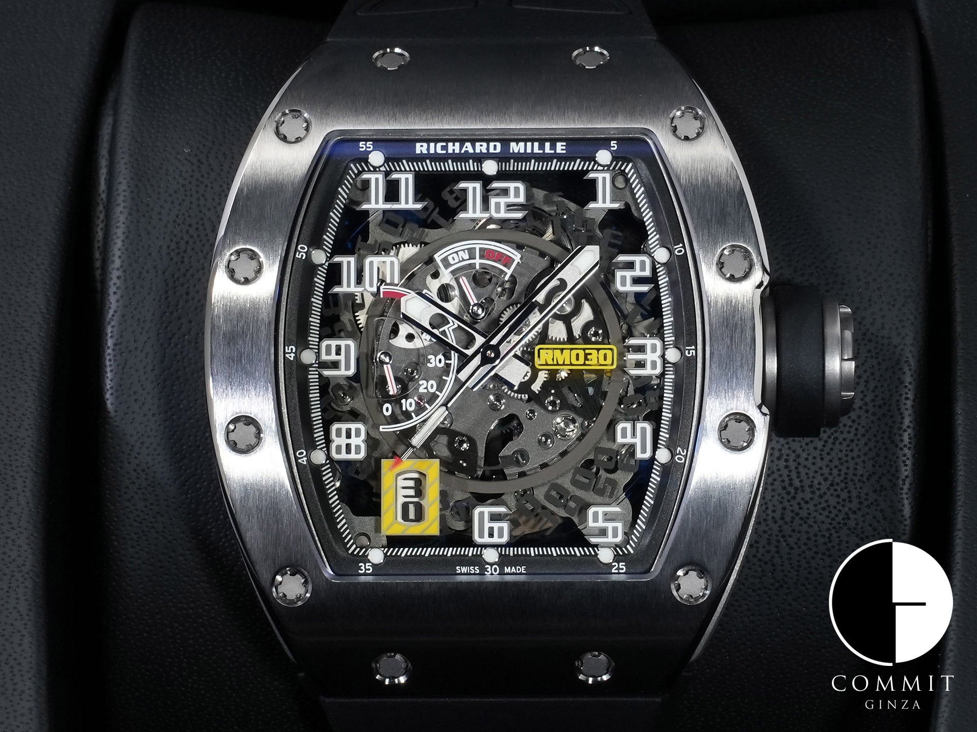 リシャールミル オートマティック デクラッチャブル ローター Ref.RM030 チタン スケルトン文字盤 美品 buhxv2y2