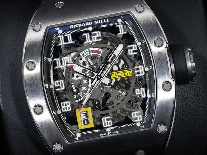リシャールミル オートマティック デクラッチャブル ローター Ref.RM030 チタン スケルトン文字盤 美品 buhxv2y2