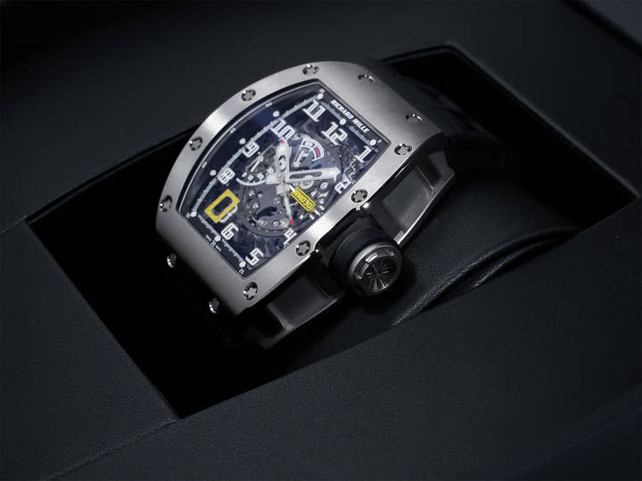 リシャールミル オートマティック デクラッチャブル ローター Ref.RM030 チタン スケルトン文字盤 美品 buhxv2y2