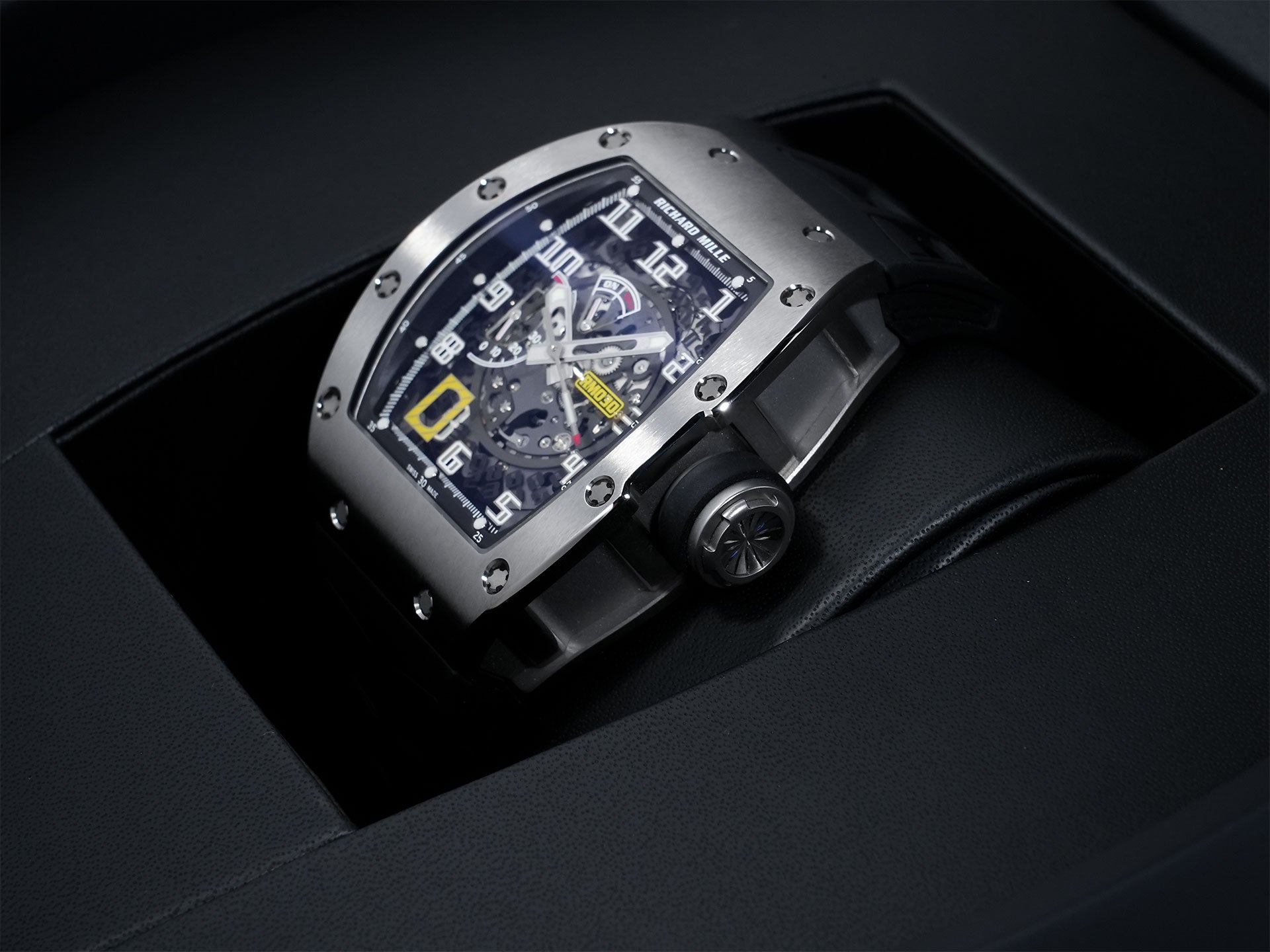 リシャールミル オートマティック デクラッチャブル ローター Ref.RM030 チタン スケルトン文字盤 美品 buhxv2y2