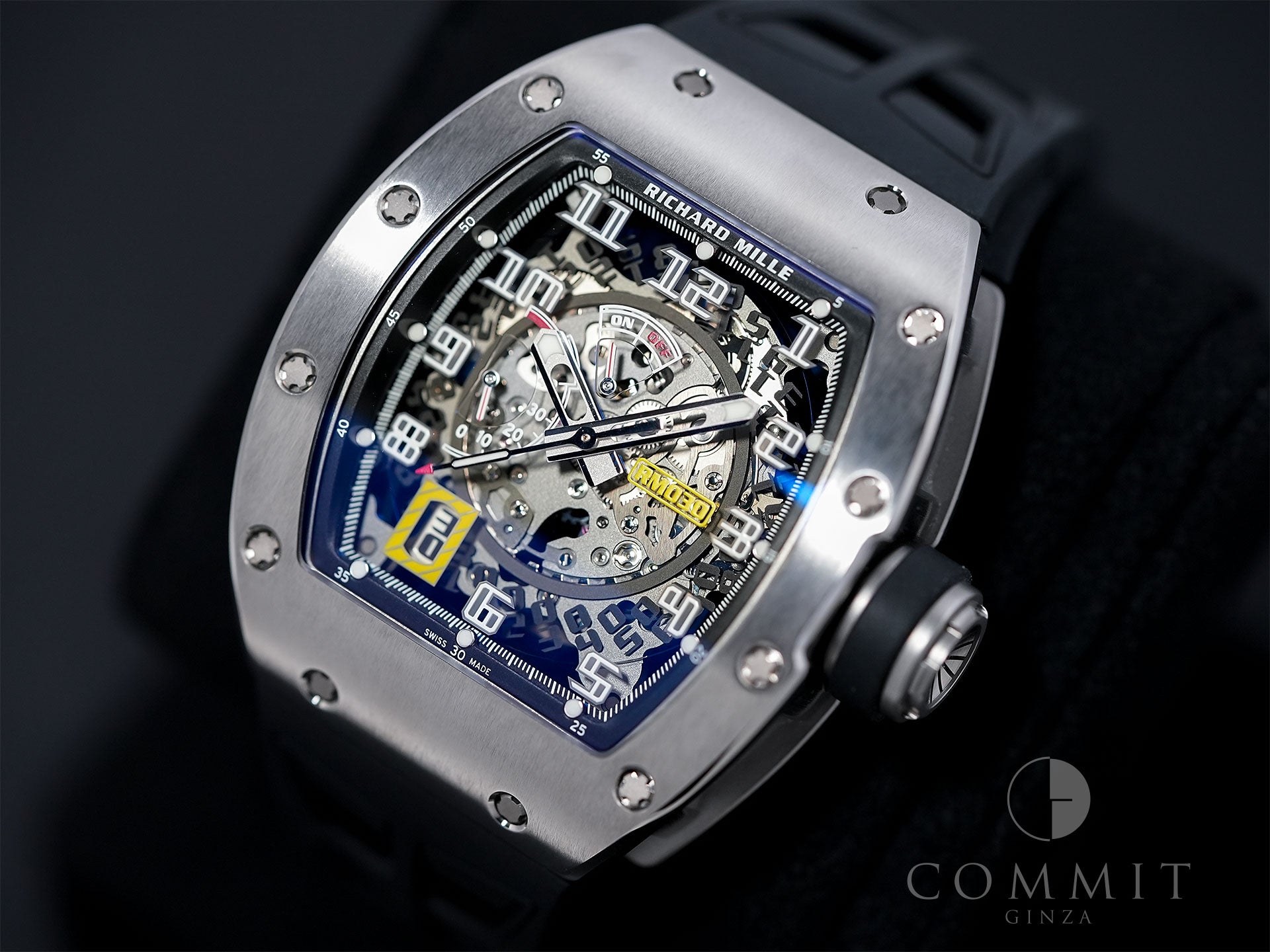 リシャールミル オートマティック デクラッチャブル ローター Ref.RM030 チタン スケルトン文字盤 美品 buhxv2y2