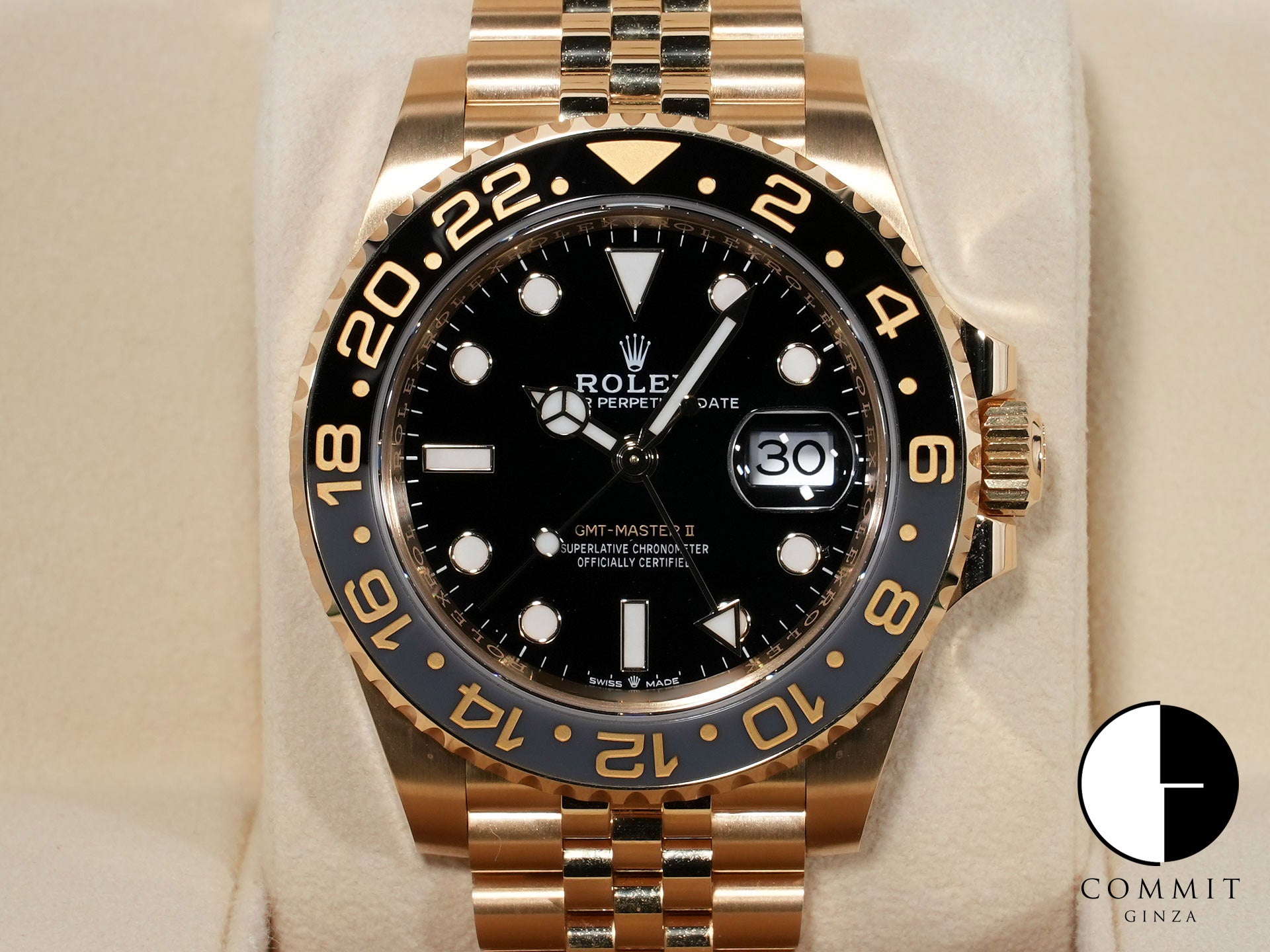 ロレックス GMTマスターII Ref.126718GRNR イエローゴールド ブラック文字盤 ジュビリーブレスレット 美中古 bp9z6gzp