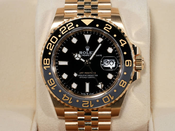 ロレックス GMTマスターII Ref.126718GRNR イエローゴールド ブラック文字盤 ジュビリーブレスレット 美中古 bp9z6gzp