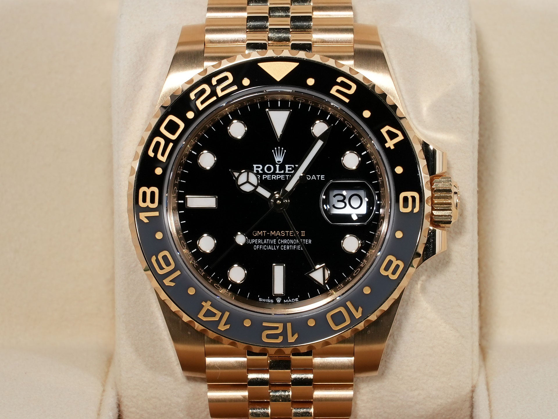 ロレックス GMTマスターII Ref.126718GRNR イエローゴールド ブラック文字盤 ジュビリーブレスレット 美中古 bp9z6gzp