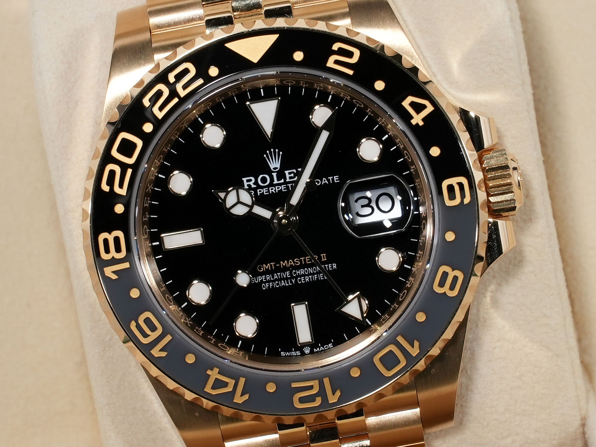 ロレックス GMTマスターII Ref.126718GRNR イエローゴールド ブラック文字盤 ジュビリーブレスレット 美中古 bp9z6gzp