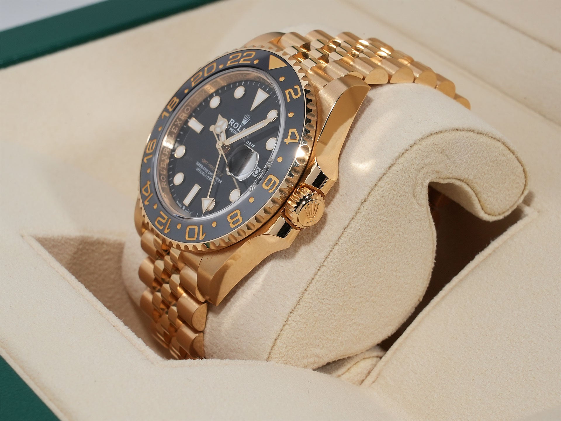 ロレックス GMTマスターII Ref.126718GRNR イエローゴールド ブラック文字盤 ジュビリーブレスレット 美中古 bp9z6gzp