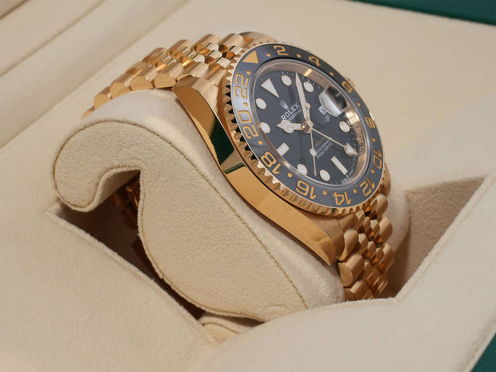 ロレックス GMTマスターII Ref.126718GRNR イエローゴールド ブラック文字盤 ジュビリーブレスレット 美中古 bp9z6gzp