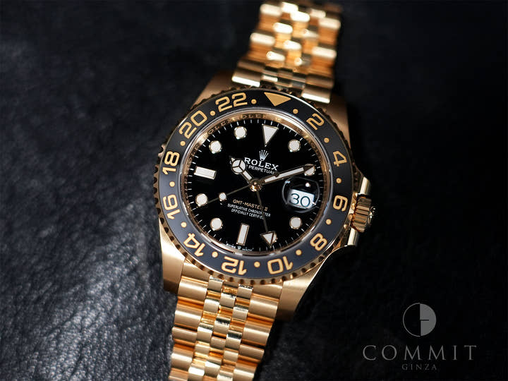 ロレックス GMTマスターII Ref.126718GRNR イエローゴールド ブラック文字盤 ジュビリーブレスレット 美中古 bp9z6gzp