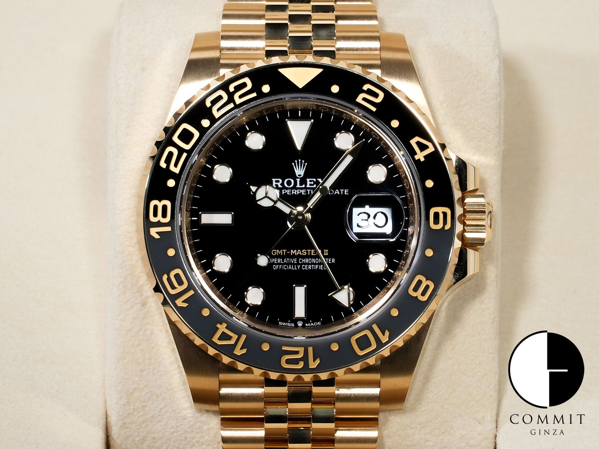 ロレックス GMTマスターII Ref.126718GRNR イエローゴールド ブラック文字盤 ジュビリーブレスレット 未使用 juxac6ab