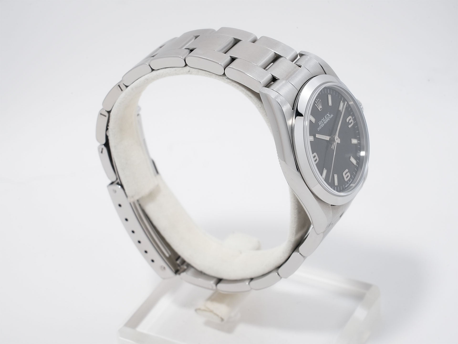 ロレックス オイスターパーペチュアル Ref.77080 ステンレススチール ブラック文字盤 美中古 rq5s3r3u