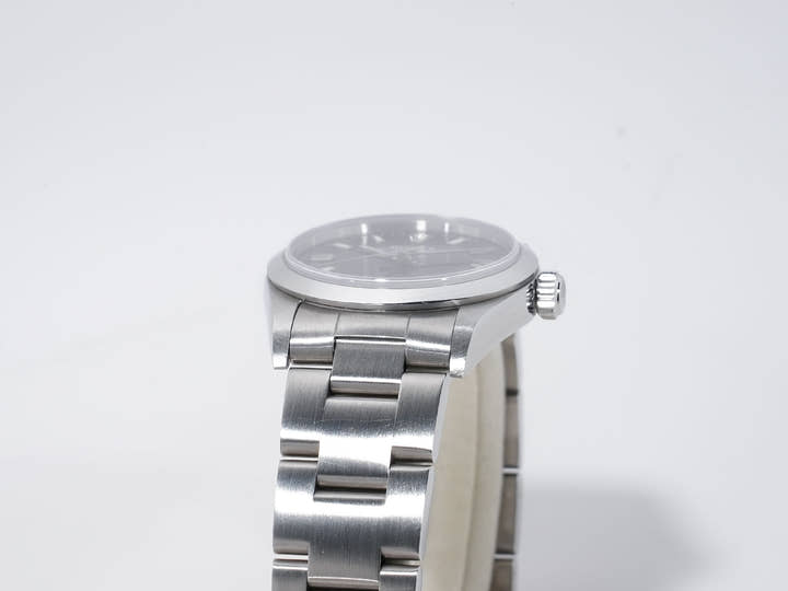 ロレックス オイスターパーペチュアル Ref.77080 ステンレススチール ブラック文字盤 美中古 rq5s3r3u