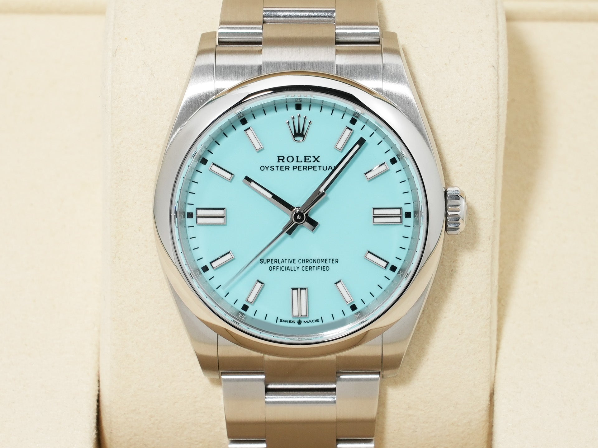 ロレックス オイスターパーペチュアル36 Ref.126000 ステンレススチール ターコイズ文字盤 未使用 ni8vx45n