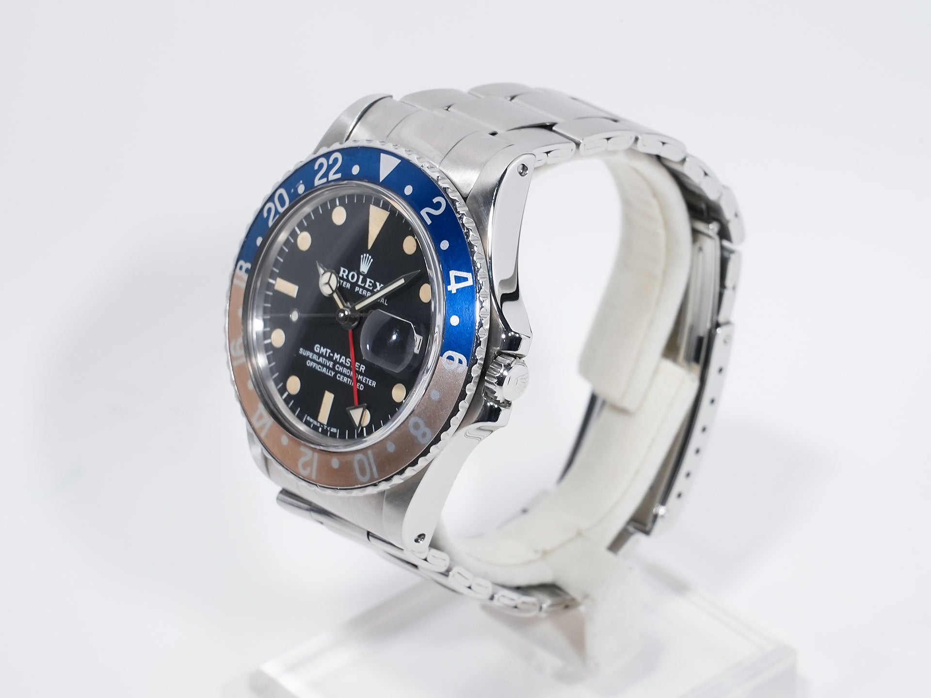 ロレックス GMTマスター Ref.1675 ステンレススチール ブラック文字盤 オイスターブレスレット 中古 kjkbv3i2