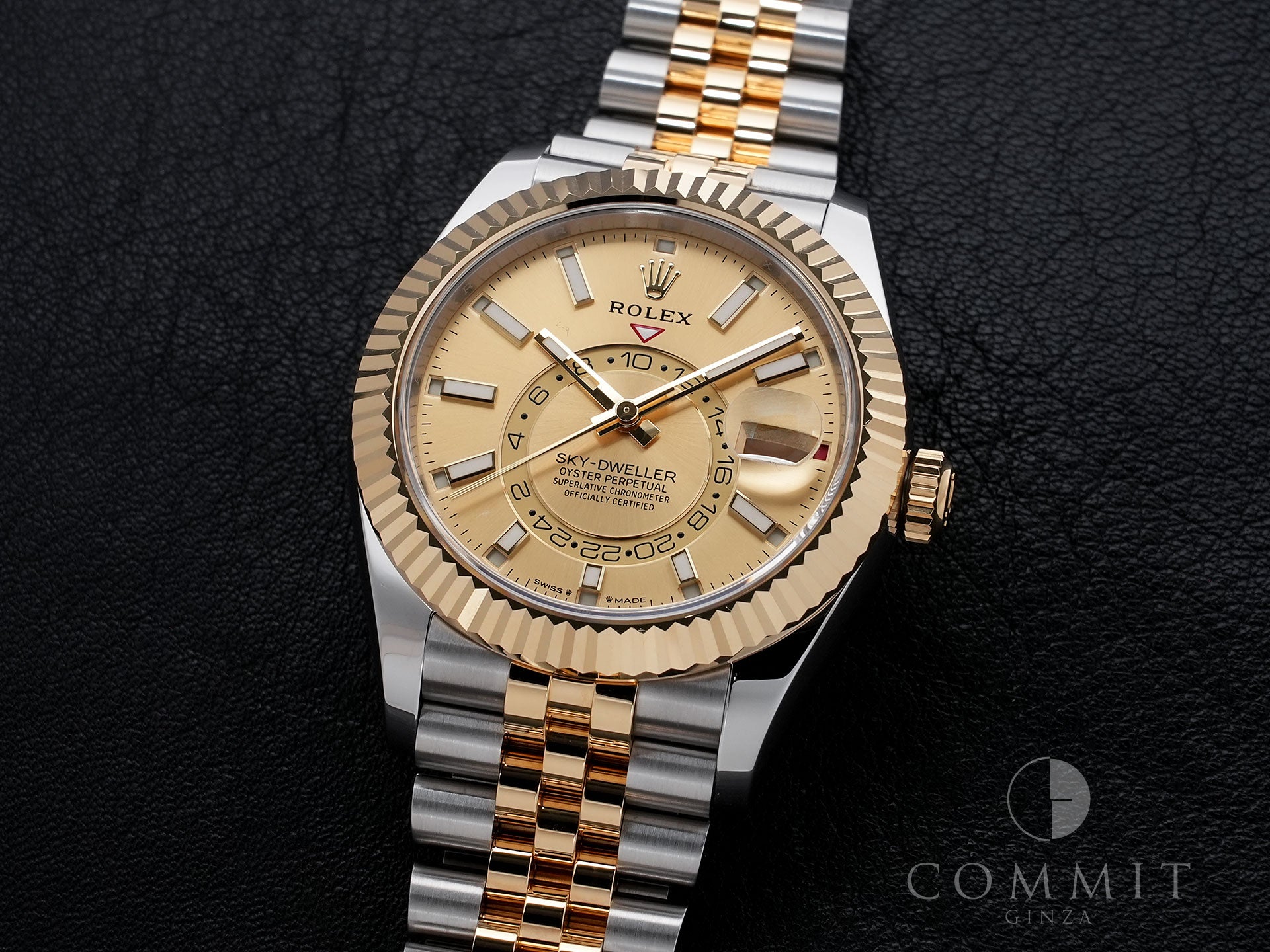 ロレックス スカイドゥエラー Ref.336933 ステンレススチール/イエローゴールド シャンパンカラー文字盤 ジュビリーブレスレット 中古 2nfjfcds