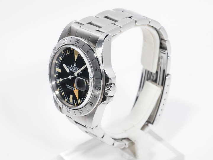ロレックス エクスプローラーII Ref.1655 ステンレススチール ブラック文字盤 オイスターブレスレット 中古 apa58pym